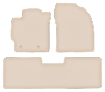 Produktbild von DURBAN Beige Velours-Fußmatten-Set für Toyota Corolla E16 Limousine, Schrägheck (2013-2019)