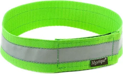 Produktbild von Mystique® Signalhalsband mit Klettverschluss Reflexhalsband 45cm neon grün