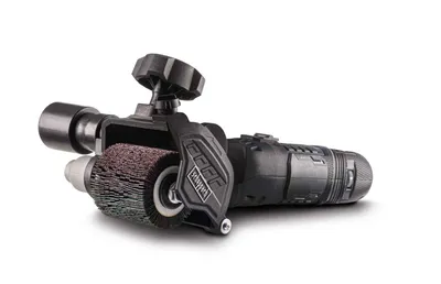 Produktbild von Scheppach Satiniermaschine RMS500-BE - 10-60 mm Bürstenbreite | variable Drehzahl | Bürstenschleifer inkl. Schleifbürstenset | Renovierungsschleifer