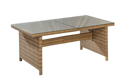 Produktbild von Merxx Gartentisch Riviera 200 x 100 cm - Stahl/Kunststoffgeflecht