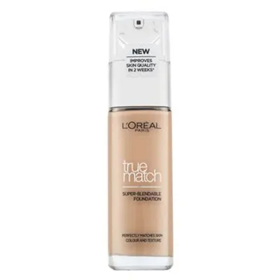 Produktbild von L´Oréal Paris True Match Super-Blendable Foundation Flüssiges Make Up für Einigung des farbigen Hauttones 3N Creamy Beige 30 ml