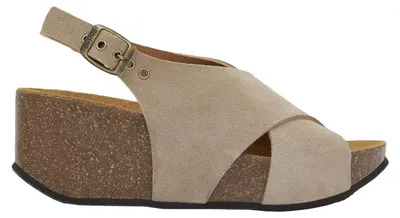 Produktbild von Damensandalen Scholl Yvonne Beige Leder Keilabsatz 39