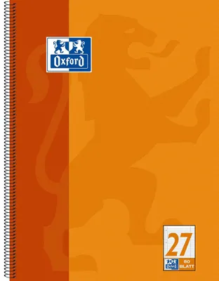 Obrázek produktu pro Oxford 100050360, Jednobarevný, Oranžová, A4, 80 listy, 90 g/m², Linkovaný papír