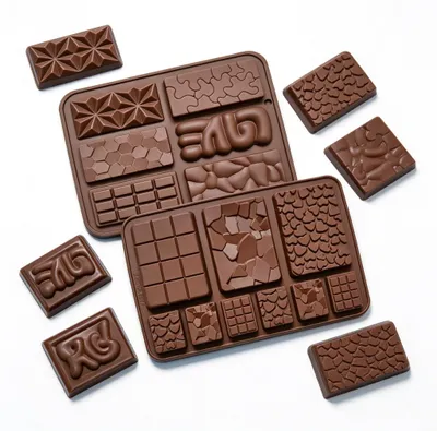 Productafbeelding van Siliconenmalvorm - Herbruikbaar voor het maken van koekjes, chocolade, gebak en knutselwerkjes - 2 stuks