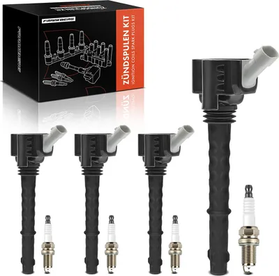 Immagine prodotto di Frankberg 4x bobina di accensione+4x candela per Alfa Romeo Giulietta hatchback Mito Fiat 500X Bravo II Punto Evo