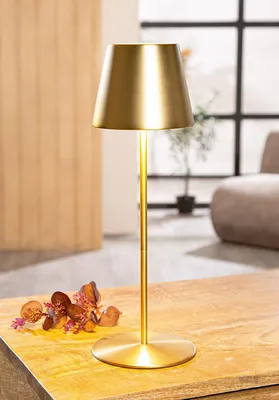 Immagine prodotto di Gilde 6tlg. Set, Tischleuchte (LED), "Alisa", Metall, goldfarben, VE 2, H. 35 cm, D. 12 cm 59624 4063387596241