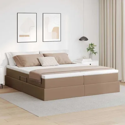 Obrázek produktu pro Maison Exclusive – postel s úložným prostorem a matrací Cappuccino 200 x 200 cm