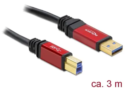 Produktbild von DeLOCK 3.0m USB 3.0 A-B, 3 m, USB A, USB B, USB 3.2 Gen 1 (3.1 Gen 1), Männlich/Männlich, 5 Gbit/s