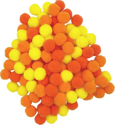 Produktbild von LOVEART POMPONS 120Stk./10mm Bommel Bastelmaterial Bälle zum Basteln,  mix orange