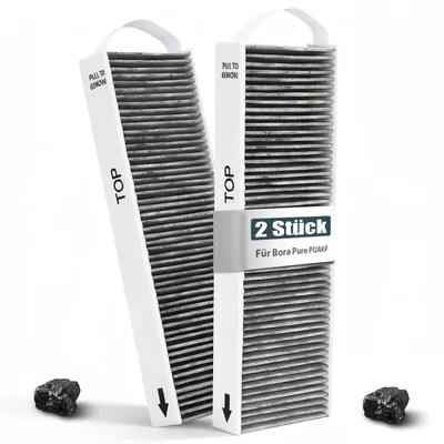 2 Aktivkohlefilter für Bora Pure PUAKF, 425x125x48 mm