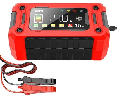 Image de Chargeur de batterie automobile, plusieurs modes de charge, écran HD, prise EU 15A