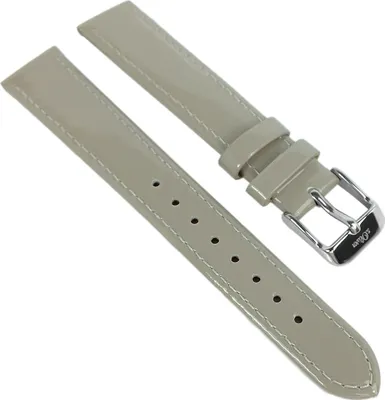 Produktbild von s.Oliver Uhrenarmband 16mm | grau Leder lackiert SO-2472-LQ SO-2471-LQ