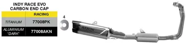Obrázok produktu pre Kompletný výfukový systém ARROW Indy Race EVO v čiernej farbe z hliníka pre Aprilia RS 660