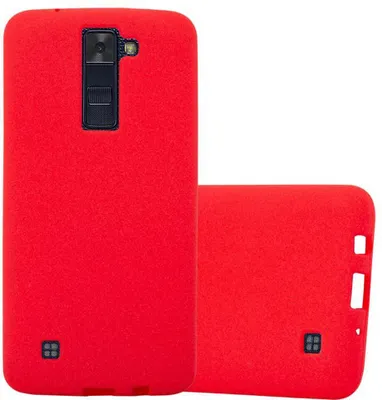 Produktbild von Cadorabo Schutzhülle für LG K8 2016 Hülle in Rot Handyhülle TPU Etui Cover Case
