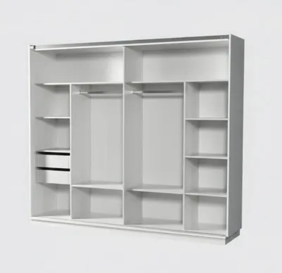 Image de Armoire spacieuse au design moderne offrant un grand espace de rangement