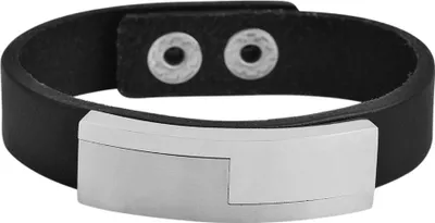 Produktbild von Akzent Armband aus Echtleder und Edelstahl
