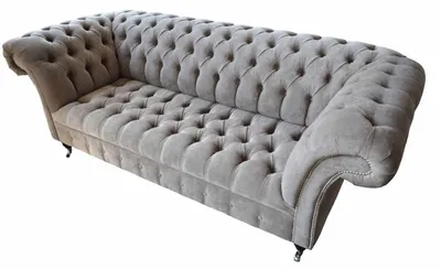 Image de Gris Chesterfield Canapé Trois places Coussin Canapé Meubles Nouveau