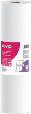 Produktbild von Untersuchungstischpapier, weiß, 2-lagig, 59 cm x 100 m, 1 Rolle, SOVIO PP20921
