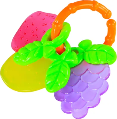 Produktbild von Bunte Fruchtrassel Beißspielzeug für Babys und Kleinkinder