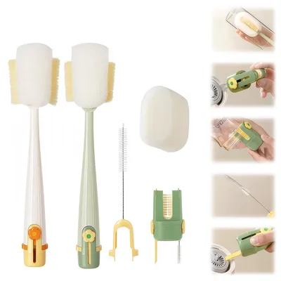 Produktbild von Flaschenbürsten-Set - Mit Strohhalmbürste zur Reinigung von Flaschen - 2-teilig