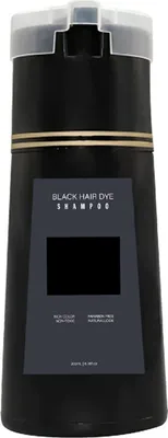 Produktbild von 200 ml Haarfärbeshampoo mit natürlichen pflanzlichen Inhaltsstoffen für Männer und Frauen, Grauabdeckung, sofortige Haarfärbecreme, Halloween, Cosplay, Party, Make-up-Requisiten