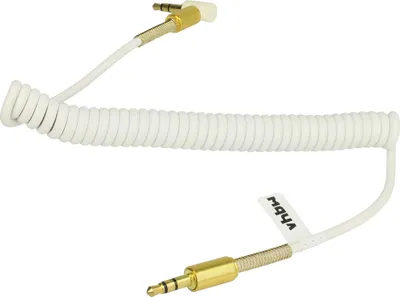 Produktbild von vhbw Stereo Audio Kabel Adapter für diverse Geräte - 3,5 mm auf 3,5 mm Klinkenstecker, Vergoldet, Gewinkelt Gold Weiß