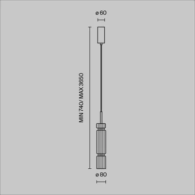 Zdjęcie produktu dla Lampa wisząca LED Ordo złoto-czarna 12W Ciepła biel 1600lm metal wym:365x8x8cm IP20 Maytoni