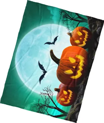 Produktbild von Halloween Kürbis Babydecke 150x200 cm