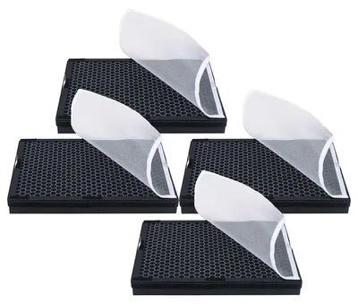 Produktbild von vhbw 4x Luftilter kompatibel mit Rowenta PU2530F0 Luftreiniger - Kombifilter Aktivkohle + Allergy+