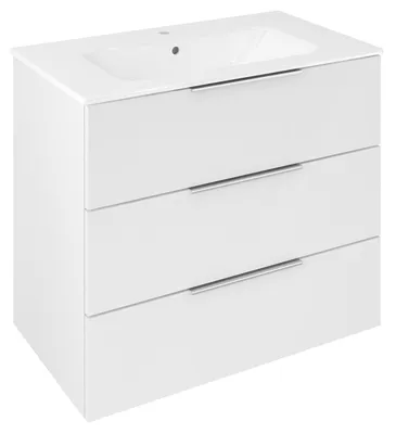 Produktbild von Sapho CIRASA Unterschrank 79,8x75x46cm, 3x Schublade, weiß Glanz