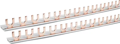 Produktbild von Gabelschiene Hutschiene 1-Phase 54 Module Kammschiene Sammelschiene Phasenschiene