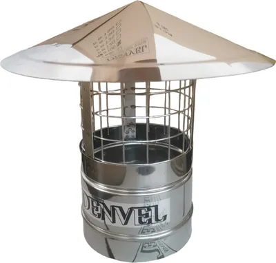 Produktbild von 100mm Schornsteinhaube Mit Vogelschutz Edelstahl Kaminaufsatz Kaminhaube Regenhut
