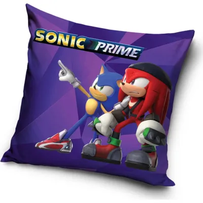 Imagen del producto de Funda de cojín de Sonic, el erizo. Dimensiones aproximadas: 40 x 40 cm