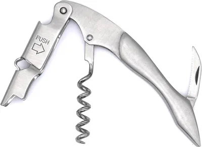 Produktbild von Premium Edelstahl-Weinöffner, Multifunktional mit Korkenzieher, Folienschneider und Kronkorkenöffner, in Geschenkbox
