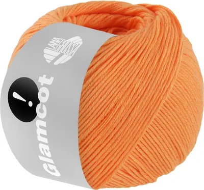 Produktbild von Lana Grossa GLAMCOT zart glänzende, multifile Baumwoll-Viskosemischung 155 m  Farbe 004 - Orange