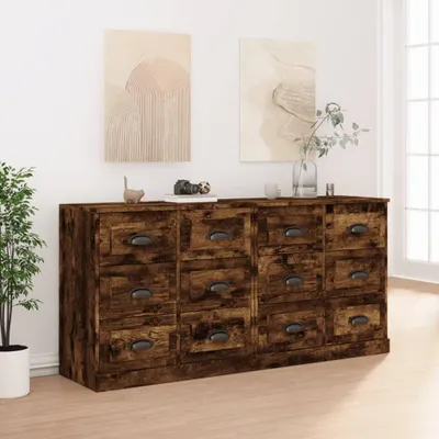 Produktbild von vidaXL Sideboards 2 Stk. Räuchereiche Holzwerkstoff
