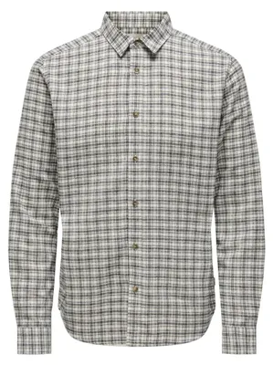 Produktbild von ONLY & SONS Freizeit Flanellhemd Kariert Holzfäller Karo Shirt Größe: XL