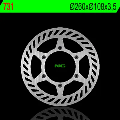 Produktbild von Ng Bremsplatte Vorne Gas Enduro Cross 125/200/250/300/400/450/515 (260X108X3,5)