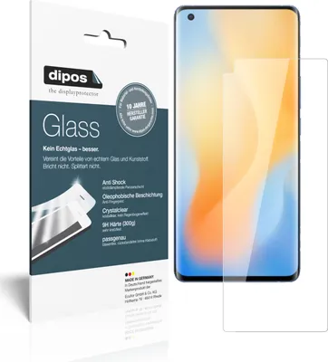 Produktbild von 1x Schutzfolie für Vivo X50 Pro - Anti-Shock 9H Folie dipos Glass Kunststoffglas