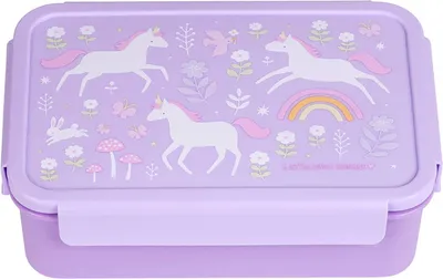 Produktbild von A Little Lovely Company BBUDPU70, Brotdose, Kind, Violett, Polypropylen (PP), Abbildung, Rechteckig