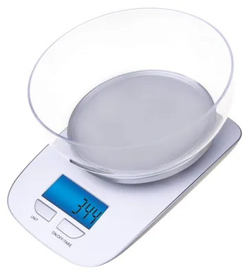 Digitale Küchenwaage mit Schüssel, 5 kg, 1 g genau, LCD, Tara