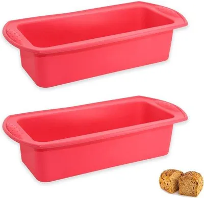 Produktbild von Famanu Backform Set aus 2 rechteckigen Silikonformen für Brot und Gebäck