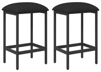 Produktbild von vidaXL Barhocker 2 stk. Schwarz 40 x 32 x 74 cm Holzwerkstoff