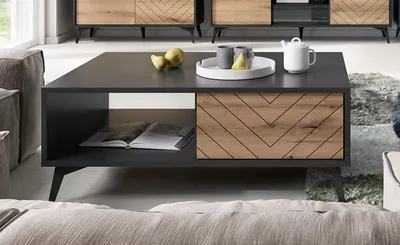Produktbild von Couchtisch Diamond Wohnzimmertisch 103,5x68cm Evoke Oak schwarz