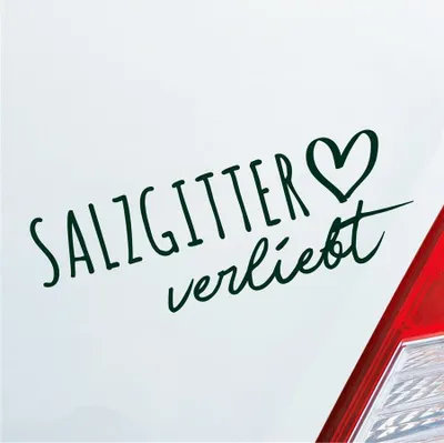 Produktbild von Auto Aufkleber Salzgitter verliebt Herz Stadt Heimat Liebe Car 19x7 cm Dunkelgrün Sticker Heckscheibenaufkleber