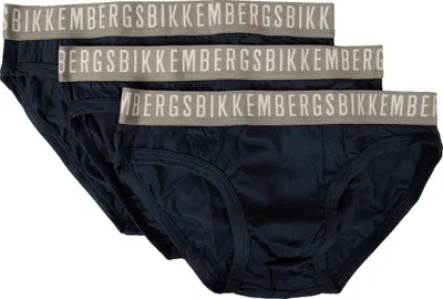 Produktbild von BIKKEMBERGS Herren-Slips, 3er-Pack, sichtbare elastische Unterhosen, Stretch-Baumwollunterwäsche, Artikel BKK1USP02TR, Dreierpack, XL - EU XL - US L - FR 5, Cotone 95%,Elasthan 5%
