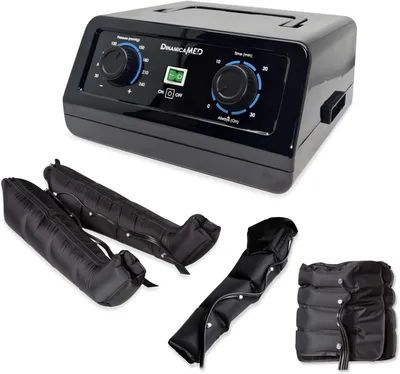Image de Dinamicamed Premium 4.0 Manual Compact Pressotherapie Professionnelle Drainage Lymphatique 4 Chambres avec 2 Bottes, Ceinture Abdominale et Brassard