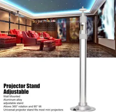 Image de Support de fixation au plafond pour projecteurs, réglable à 360° - alliage d'aluminium - jusqu'à 5 kg - universel