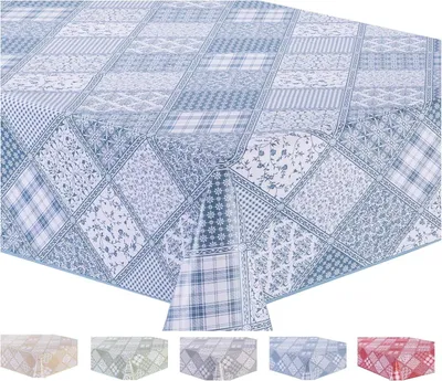 Produktbild von PVC-Tischdecke 140 x 180 cm, blau/grau
