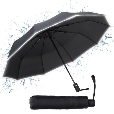 Produktbild von Infinity Goods Sturmschirm – Regenschirm – 140 km/h – Reflektierend – Ø 107 cm – Automatisch aufklap